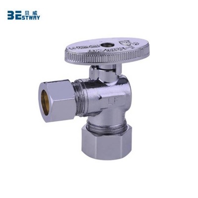 1/4 Turn Lead Free Brass Angle Stop Valve